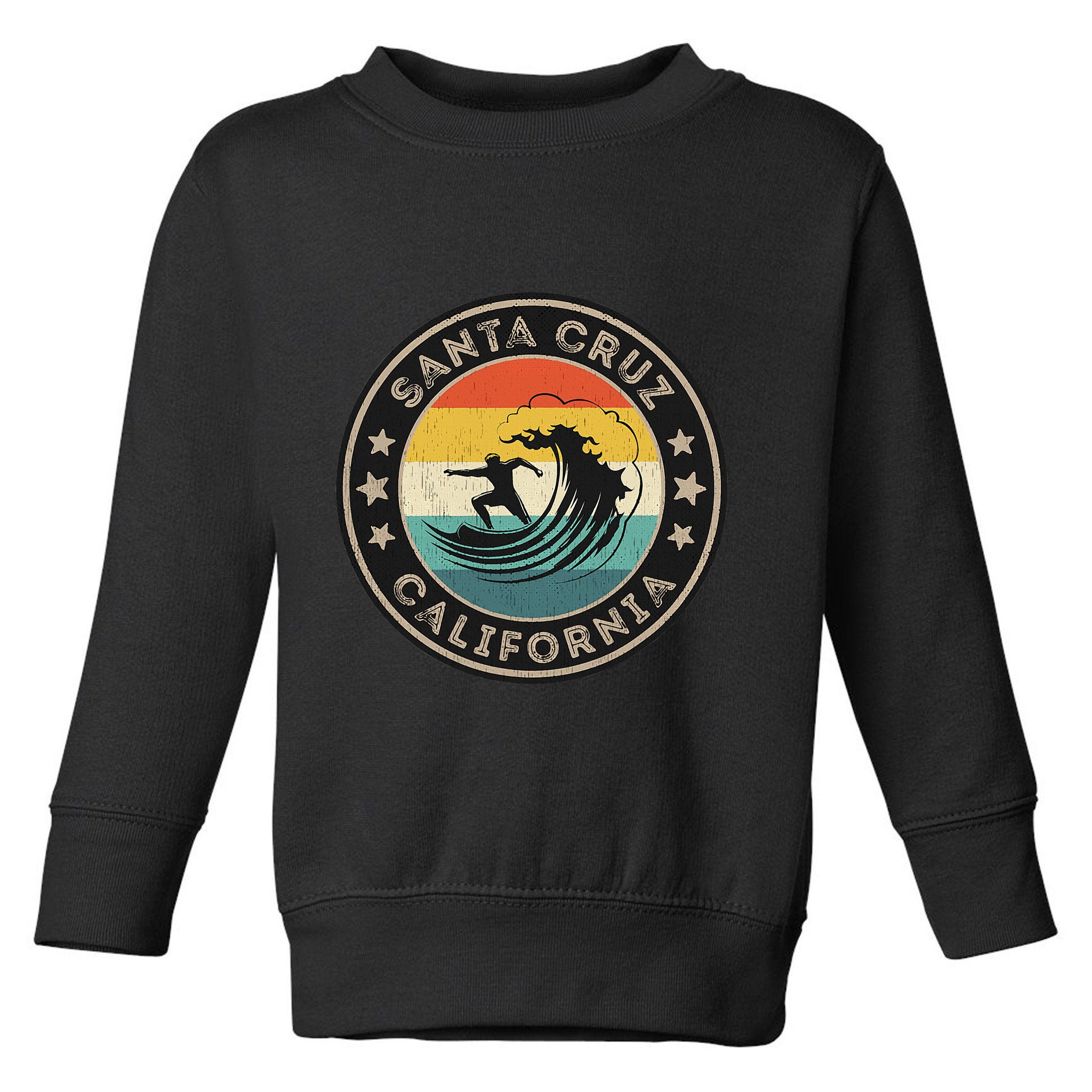 Retro Santa Cruz California Surfing Santa Cruz Toddler Sweatshirt