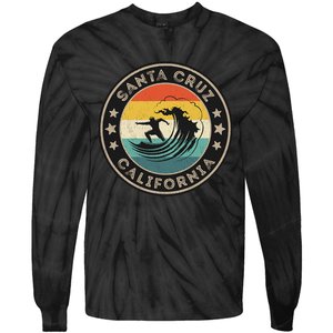 Retro Santa Cruz California Surfing Santa Cruz Tie-Dye Long Sleeve Shirt