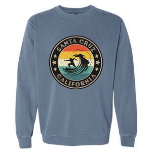 Retro Santa Cruz California Surfing Santa Cruz Garment-Dyed Sweatshirt