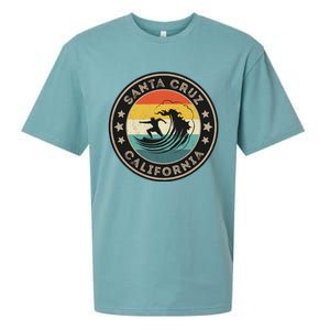 Retro Santa Cruz California Surfing Santa Cruz Sueded Cloud Jersey T-Shirt