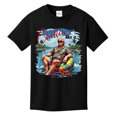 Retro Summer Chillin Like A Felon Trump Kids T-Shirt