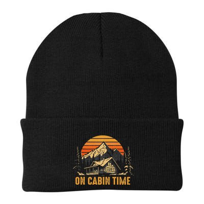 Retro Sunset Cabin Life Camping On Cabin Time Outdoor Beanie