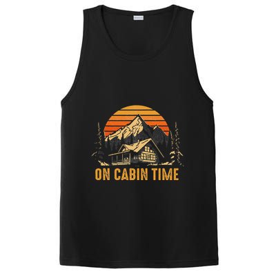 Retro Sunset Cabin Life Camping On Cabin Time Outdoor PosiCharge Competitor Tank