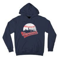 Retro Skyline Cleveland Baseball Tall Hoodie