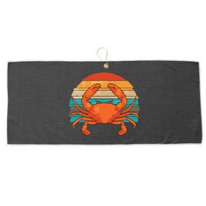 Retro Seafood Crab Lover Crabbing Sea Animal Crab Large Microfiber Waffle Golf Towel