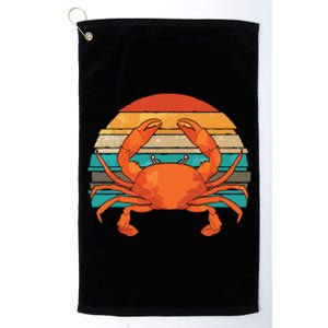 Retro Seafood Crab Lover Crabbing Sea Animal Crab Platinum Collection Golf Towel