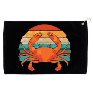 Retro Seafood Crab Lover Crabbing Sea Animal Crab Grommeted Golf Towel