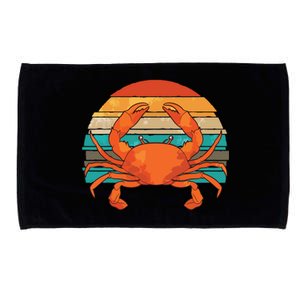 Retro Seafood Crab Lover Crabbing Sea Animal Crab Microfiber Hand Towel