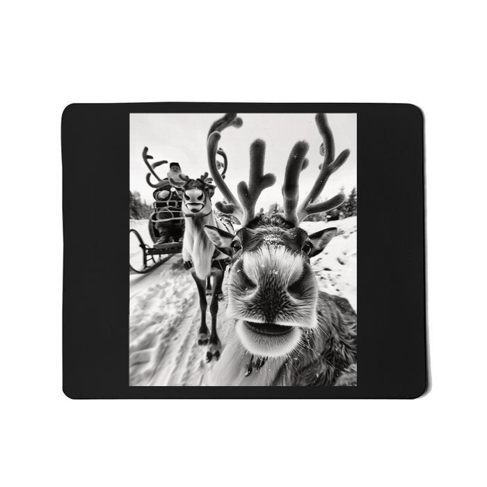 Reindeer Selfie Christmas Mousepad