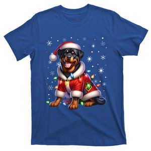 Rottweiler Santa Claus Rottweiler Costume Rottweiler Xmas Gift T-Shirt