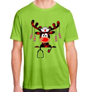 Reindeer Scrubs Christmas Scrub Top Rubber Gloves Nurses Gift Adult ChromaSoft Performance T-Shirt