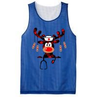 Reindeer Scrubs Christmas Scrub Top Rubber Gloves Nurses Gift Mesh Reversible Basketball Jersey Tank