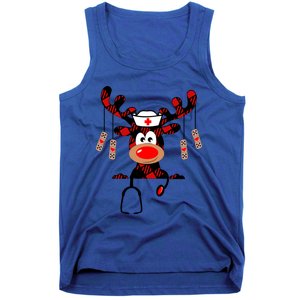 Reindeer Scrubs Christmas Scrub Top Rubber Gloves Nurses Gift Tank Top