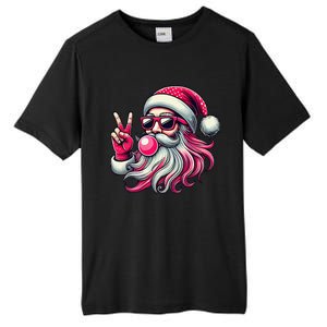 Retro Santa Christmas Blowing Bubble Pin.K Santa Xmas Funny Tall Fusion ChromaSoft Performance T-Shirt