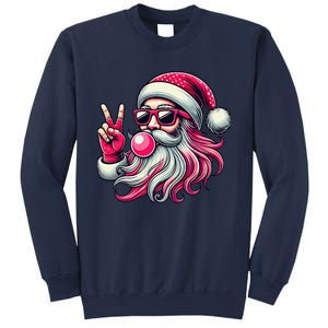 Retro Santa Christmas Blowing Bubble Pin.K Santa Xmas Funny Sweatshirt