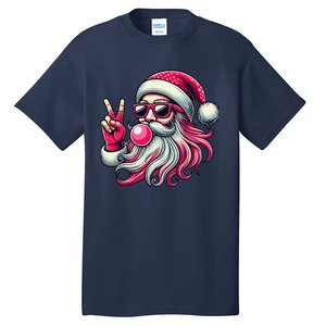 Retro Santa Christmas Blowing Bubble Pin.K Santa Xmas Funny Tall T-Shirt