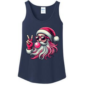 Retro Santa Christmas Blowing Bubble Pin.K Santa Xmas Funny Ladies Essential Tank