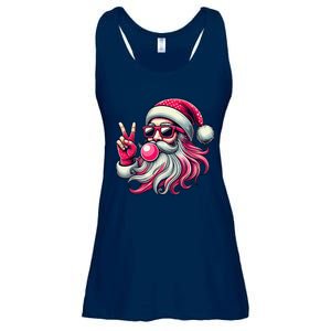 Retro Santa Christmas Blowing Bubble Pin.K Santa Xmas Funny Ladies Essential Flowy Tank