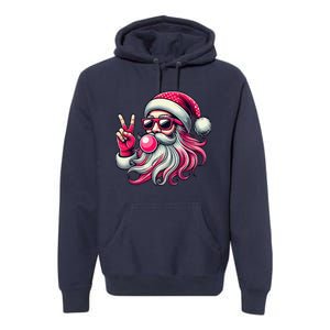 Retro Santa Christmas Blowing Bubble Pin.K Santa Xmas Funny Premium Hoodie