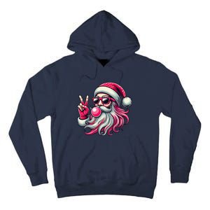 Retro Santa Christmas Blowing Bubble Pin.K Santa Xmas Funny Tall Hoodie