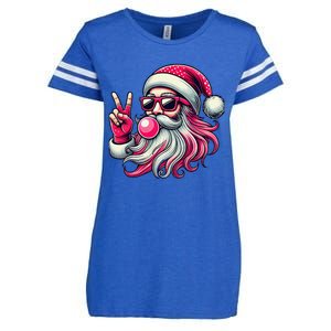 Retro Santa Christmas Blowing Bubble Pin.K Santa Xmas Funny Enza Ladies Jersey Football T-Shirt