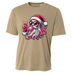 Retro Santa Christmas Blowing Bubble Pin.K Santa Xmas Funny Cooling Performance Crew T-Shirt