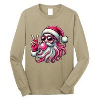 Retro Santa Christmas Blowing Bubble Pin.K Santa Xmas Funny Long Sleeve Shirt