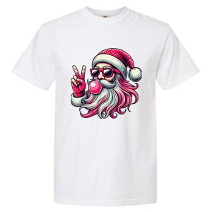 Retro Santa Christmas Blowing Bubble Pin.K Santa Xmas Funny Garment-Dyed Heavyweight T-Shirt