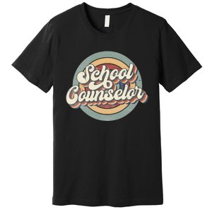 Retro School Counselor Back To School Teacher Squad Crew Premium T-Shirt