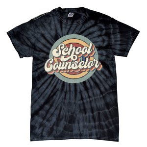 Retro School Counselor Back To School Teacher Squad Crew Tie-Dye T-Shirt