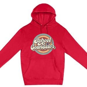 Retro School Counselor Back To School Teacher Squad Crew Premium Pullover Hoodie