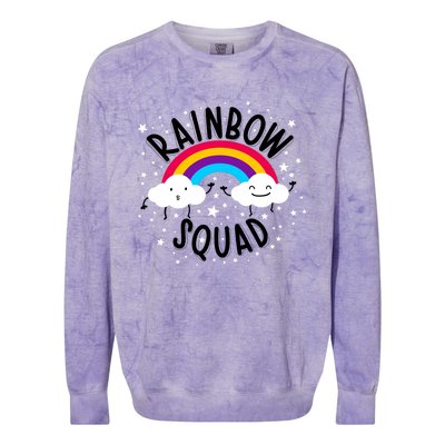 Rainbow Squad Cute Funny Cloud Sky Stars Colorblast Crewneck Sweatshirt