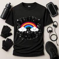 Rainbow Squad Cute Funny Cloud Sky Stars Cooling Performance Crew T-Shirt