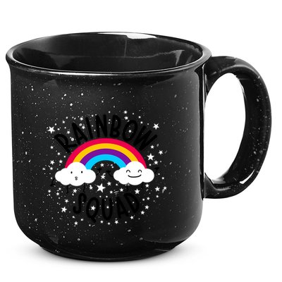Rainbow Squad Cute Funny Cloud Sky Stars 15oz Campfire Ceramic Mug