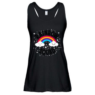 Rainbow Squad Cute Funny Cloud Sky Stars Ladies Essential Flowy Tank