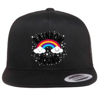 Rainbow Squad Cute Funny Cloud Sky Stars Flatbill Hat