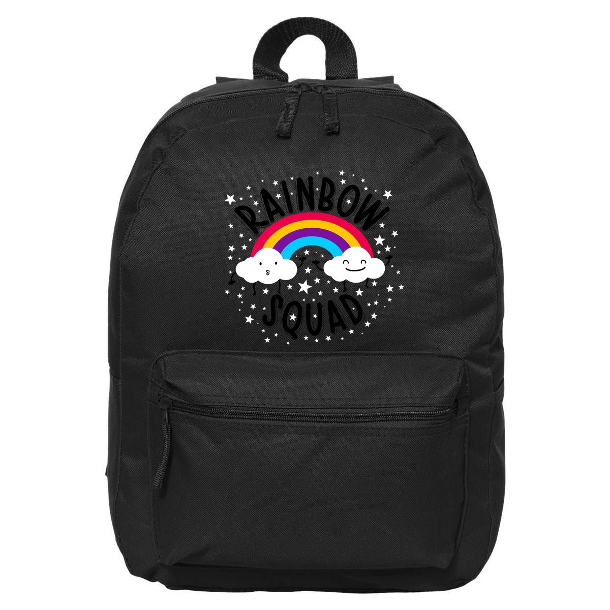Rainbow Squad Cute Funny Cloud Sky Stars 16 in Basic Backpack