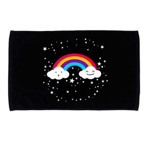 Rainbow Squad Cute Funny Cloud Sky Stars Microfiber Hand Towel