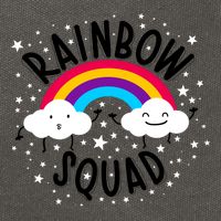Rainbow Squad Cute Funny Cloud Sky Stars Cotton Canvas Backpack