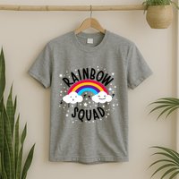 Rainbow Squad Cute Funny Cloud Sky Stars T-Shirt