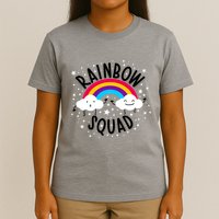 Rainbow Squad Cute Funny Cloud Sky Stars T-Shirt
