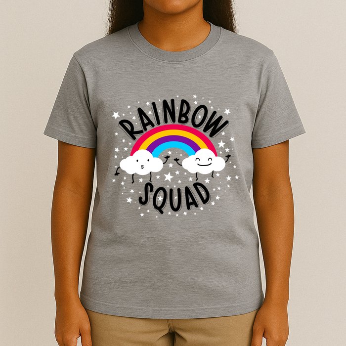 Rainbow Squad Cute Funny Cloud Sky Stars T-Shirt