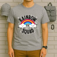Rainbow Squad Cute Funny Cloud Sky Stars T-Shirt