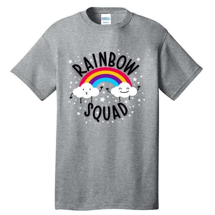 Rainbow Squad Cute Funny Cloud Sky Stars Tall T-Shirt