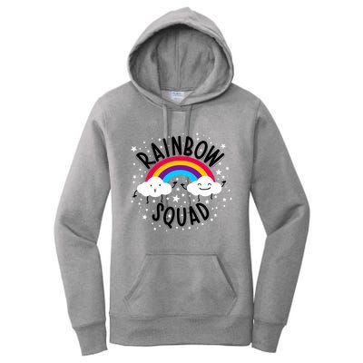 Rainbow Squad Cute Funny Cloud Sky Stars Women's Pullover Hoodie
