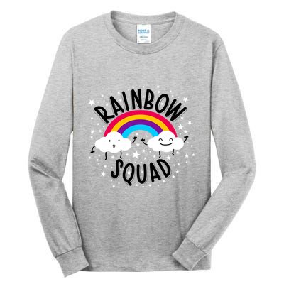 Rainbow Squad Cute Funny Cloud Sky Stars Tall Long Sleeve T-Shirt