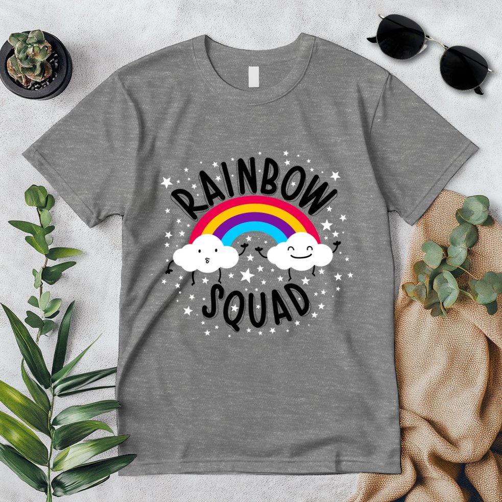 Rainbow Squad Cute Funny Cloud Sky Stars Premium T-Shirt