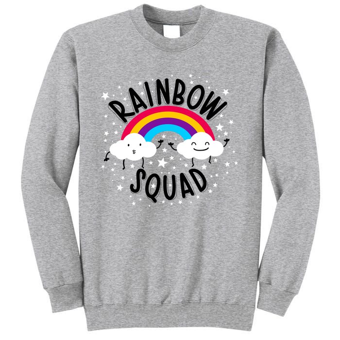 Rainbow Squad Cute Funny Cloud Sky Stars Tall Sweatshirt