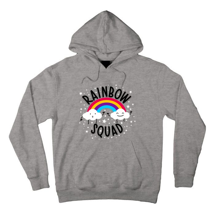 Rainbow Squad Cute Funny Cloud Sky Stars Tall Hoodie