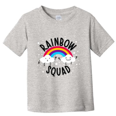 Rainbow Squad Cute Funny Cloud Sky Stars Toddler T-Shirt